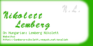 nikolett lemberg business card